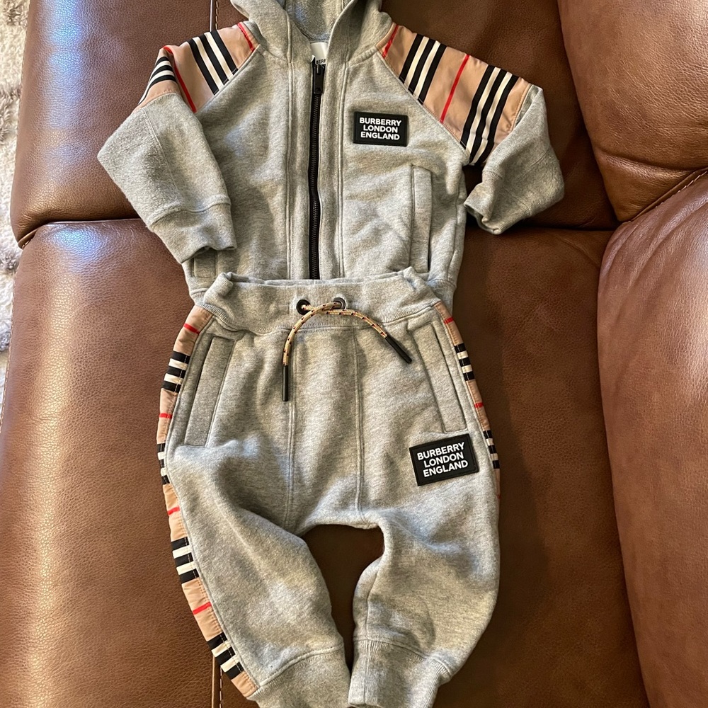 Burberry Kids Hamilton Jogging Suit Sz 12m